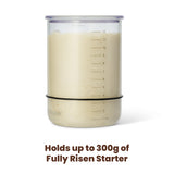 Sourdough Starter Jar, regular: holds up to 300 grams of fully risen starter.
