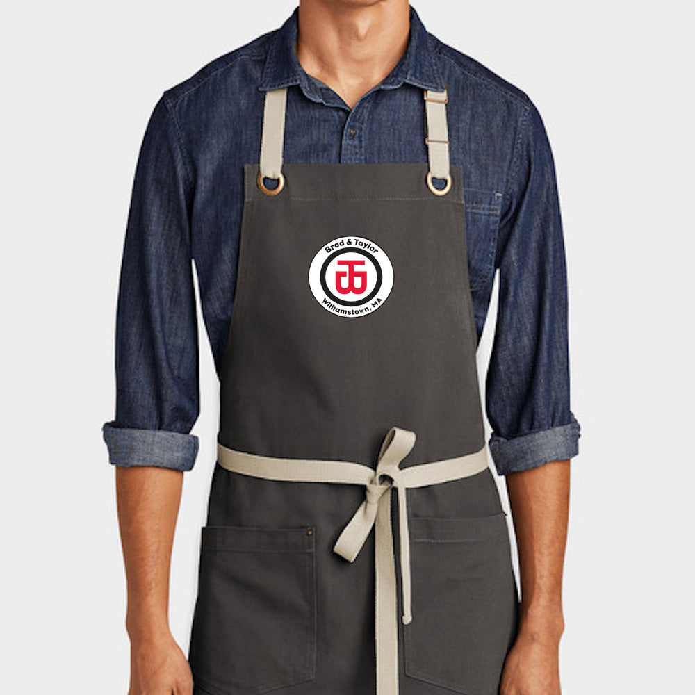 Brod & Taylor Apron, black, worn on a model