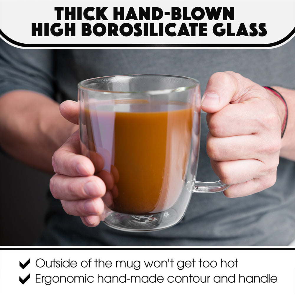 Double-Wall Oversize Glass Mugs